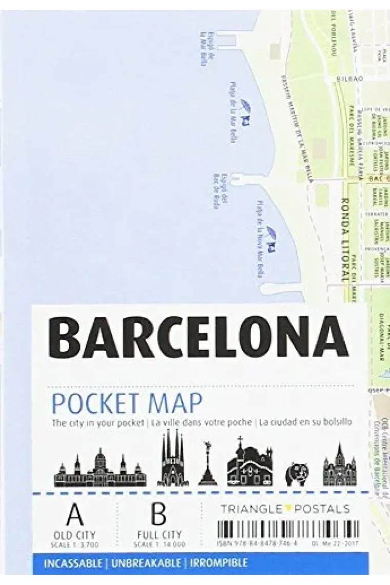 Barcelona. Pocket Map irrompible (Inglés)
