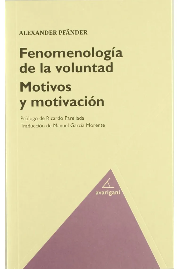 Fenomenología de la voluntad. Motivos y motivación